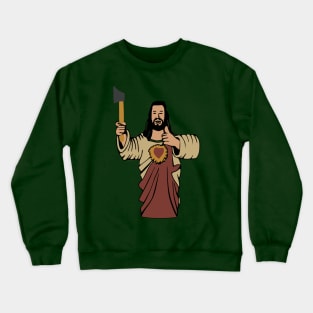 Buddy Christ Axe Thrower | The Axe Shoppe Crewneck Sweatshirt